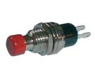 Push-button switch    ON-(OFF) 12V (rounded) small - red