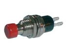 Push-button switch    OFF-(ON) 12V (rounded) small - red