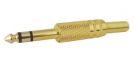 Connector Jack 6.3 stereo metal gold