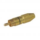 CINCH connector - avg. 6mm (metal) gold and black