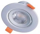 Solight LED downlight, 9W, 720lm, 4000K, rounded, 38°, silver (WD217)