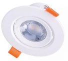 Solight WD215 LED downlight, 9W, 720lm, 4000K, rounded, 38°, white 