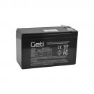 Geti Sealed lead acid battery 12V 7.0Ah (connector 6,35 mm)
