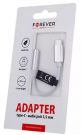 FOREVER Adapter USB-C audio JACK 3,5mm (for listening to music) White