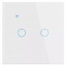 NOUS ZigBee Tuya Smart switch, 2 button, Glass/ plastic, Compatibility with  Alexa and Google Assistant (LZ2)