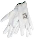 EXTOL PREMIUM Gloves 8 ''white polyester in PU white, size S