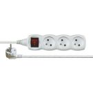 EMOS P13115 Current Extension cable 1,5m, 3 sockets white + switch