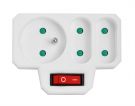 Reduction 3x sockets with switch 230V/16A