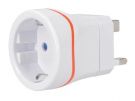 SOLIGHT Travel adapter EU to UK for use in United Kingdom (PA01-UK) -White