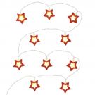 Christmas Star Wooden Red Chain 10 LED R. WW TM RETLUX RXL285 