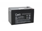 Geti Sealed lead acid battery 12V 9Ah (connector 6,35 mm)