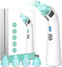 Blackhead Remover Pore Cleaner USB Port 5 Adjustable Suction Electric with 4 Interchangeable Cleaning Attachments (white)