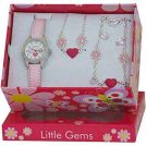 Ravel 'Little Gems' Butterfly Watch and Silver Plated Jewellery Set (R2217)