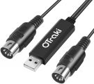 OTraki Midi Cable USB Interface Converter, In Out 5 Pin Midi to USB Adapter Controller (1m)