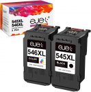 Remanufactured printer cartridge replacement for Canon PG-545 CL-546 XL (1 black, 1 color)