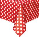 Unique Party 50262 - Plastic Red Polka Dot Tablecloth