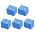 Heschen PC BOARD Relay JQC 3 °F (T73) DC 3 V Coil SPST 7 A 240 Vac 5 Pin Terminals (Pack of 5) 