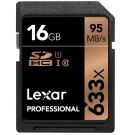 Lexar Professional 16GB Class 10 UHS-I 633X Speed (95MB/s) SDHC Flash Memory (LSD16GCB1EU633) 