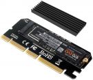 NVME PCIe x16 Adapter with Heatsink M.2 NVME or AHCI SSD to PCIE 3.0 Adapter Card Supports PCIe x4 x8 x16 Slot