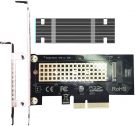 Glotrends NVME Adapter PCIE with M.2 Heatsink M.2 Adapter for Key-M PCIE M.2 SSD (PA09-HS) 