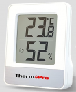 ThermoPro Digital Mini Thermo-Hygrometer Thermometer Indoor TP49W (3 x1.5V AAA batteries are included)
