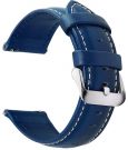 Fullmosa Watch Leather Strap with Stainless Steel Metal Clasp 20mm (Dark Blue)