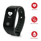 Catsonic Fitness Tracker with Heart Rate Monitor, Blood Pressure/Blood Oxygene Monitor, Tritace Waterproof Activity Tracker/Pedometer records Distance, Steps, Calories Burned & Sleep Patterns (Black) 
