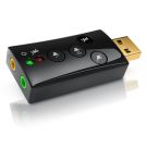 CSL External USB Sound Card with Dynamic 3D Surround Sound and Function Buttons (A22568x2)
