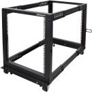 StarTech Adjustable 4 Post Server Rack with Casters/Levelers and Cable Management Hooks