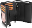 Fa.Volmer Men's leather wallet RFID blocking (Black) 