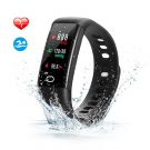 SAVFY Fitness Tracker, Smart Watch Color Screen Display IP68 Waterproof Sports Watch Wristband with Heart Rate Monitor, Activity Tracker Pedometer for iOS & Android Black 