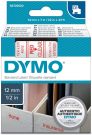 DYMO S0720770 D1 Label Cassette, Self-Adhesive Labels for the LabelManager Printer, 6mm x 7m Roll - Red on Transparent 12 mm x 7 m