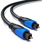 deleyCON Digital Optical Audio Cable SPDIF 2x Toslink Plug Digital Fibre Optic Cable 3m Black (MK39)