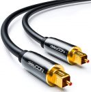 deleyCON Optical Audio Cable S/PDIF 2x Toslink Connectors 2m (black)