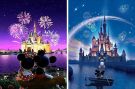 5D DIY Diamond Painting Kits Disney Castle and Fireworks with Painting Accessory Set 2 PCS (30x40cm)