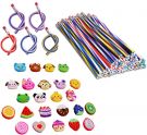 Party Bags Filler Flexible Magic Pencils, Animal Erasers 49pcs