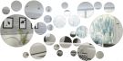 Round Circle Mirror Setting Wall Sticker Decorations (Pack of 32)