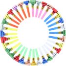 Birthday Party Horns plastic multicolor (100pcs)