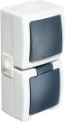 Kopp Off/Double Throw Switch Socket Combination for wet rooms Surface Mount (138556008)