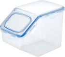 Kitchen food storage container with FlipTop Lid Clear/Blue 5L