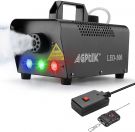 AGPtEK Mist Machine with Wireless Remote Control and Colourful LED Light, 500 Watt.