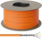 deleyCON Installation cable CAT 7 S/FTP PIMF halogen-free - Orange (1m)