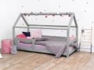 Benlemi Children's House Bed TERY with Firm Bed Guard 120x200cm (Grey)