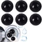 Tumble dryer ball for fluffier laundry to accelerate drying and reduce wrinkles for clothes, Black 6pcs