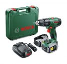 Bosch cordless combi drill with two 18 V lithium-ion batteries (PSB 1800 LI-2 )