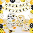 Party Decoration Set Birthday Party - honey bee for 16 Guests (89pcs)