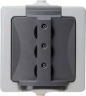 Kopp Nautic Combination Lock Surface-Mounted Wet Room Socket Lockable Grey (955056015)