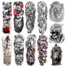 Large Sheets Full Arm Temporary Fake Tattoo Sticker (11 Sheets)