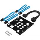 Sabrent 3.5-Inch to x2 SSD / 2.5-Inch Internal Hard Drive Mounting Kit [SATA and Power Cables included] (BK-HDCC) 