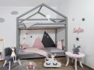 Benlemi Children's Wooden Bunk Bed CLOUDY 120x200cm (Grey)